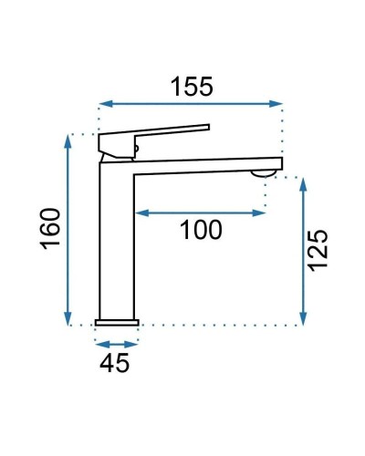 Смеситель для раковины без донного клапана Rea Luppo REA-B5668