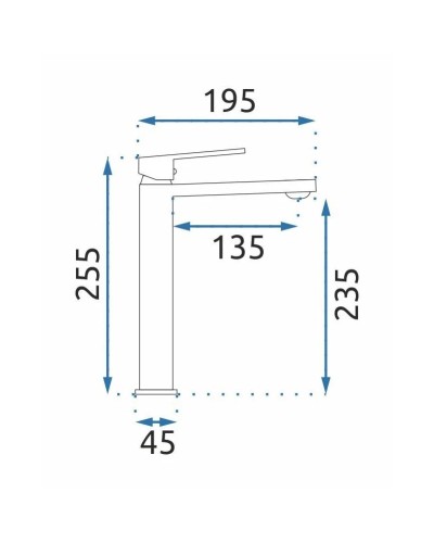 Смеситель для раковины без донного клапана Rea Luppo REA-B9637