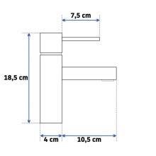 Смеситель для раковины без донного клапана Rea Tess REA-B8881