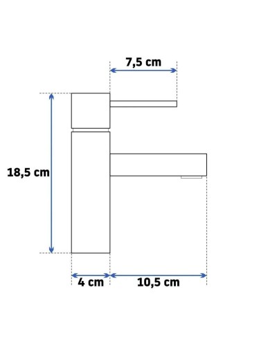 Смеситель для раковины без донного клапана Rea Tess REA-B8881