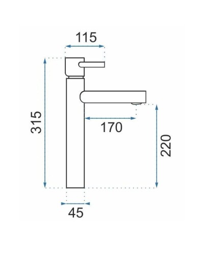 Смеситель для раковины без донного клапана Rea Tess REA-B0229