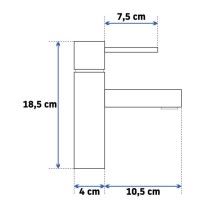 Смеситель для раковины без донного клапана Rea Tess REA-B5661