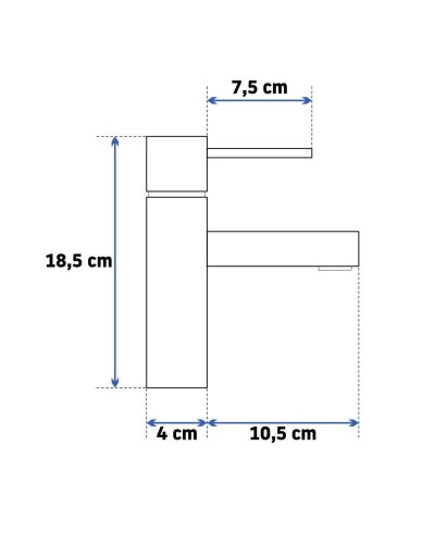 Смеситель для раковины без донного клапана Rea Tess REA-B5661