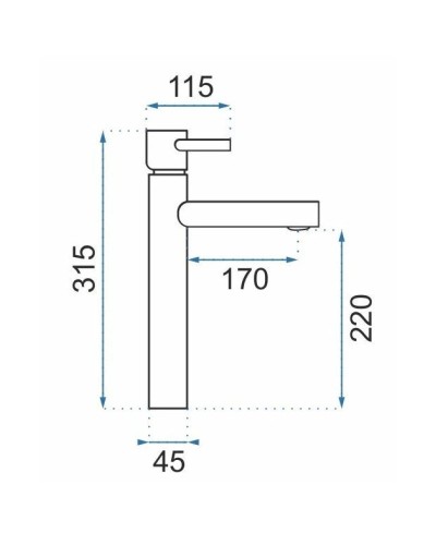 Смеситель для раковины без донного клапана Rea Tess REA-B5660