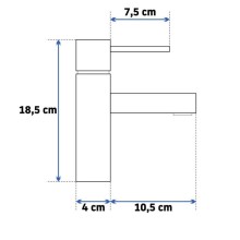 Смеситель для раковины без донного клапана Rea Tess REA-B8865