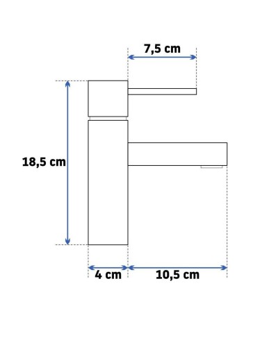 Смеситель для раковины без донного клапана Rea Tess REA-B8865