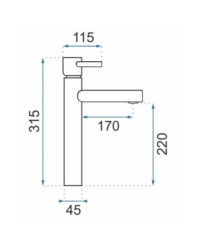 Смеситель для раковины без донного клапана Rea Tess REA-B8803