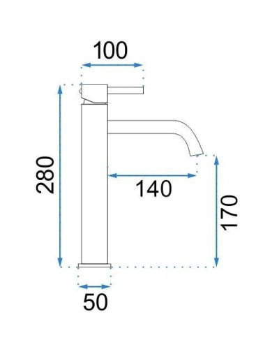 Смеситель для раковины без донного клапана Rea Lungo REA-B4400
