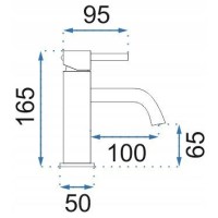 Смеситель для раковины без донного клапана Rea Lungo REA-B4527