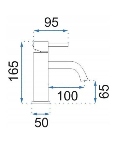 Смеситель для раковины без донного клапана Rea Lungo REA-B4527