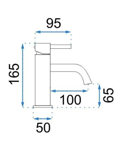 Смеситель для раковины без донного клапана Rea Lungo REA-B4500