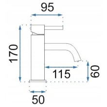 Смеситель для раковины без донного клапана Rea Lungo REA-B4401