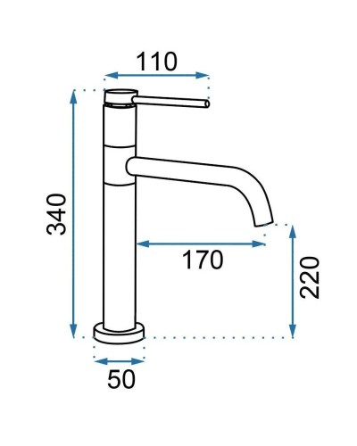 Смеситель для раковины без донного клапана Rea Lugano REA-B5000