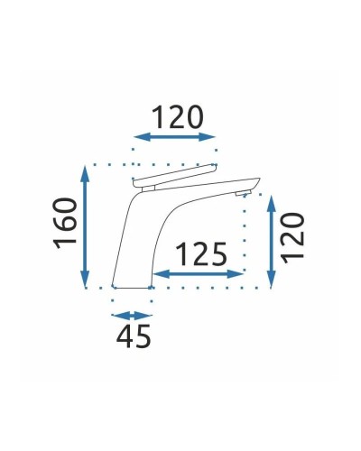 Смеситель для раковины без донного клапана Rea Jager REA-B5121