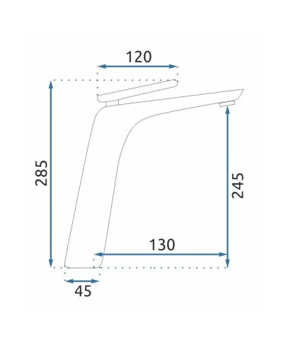 Смеситель для раковины без донного клапана Rea Jager REA-B5122