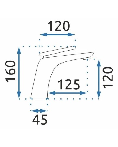 Смеситель для раковины без донного клапана Rea Jager REA-B5120
