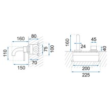 Смеситель для раковины без донного клапана Rea Lungo REA-B8548