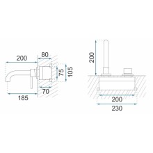 Смеситель для раковины без донного клапана Rea Lungo REA-B0371