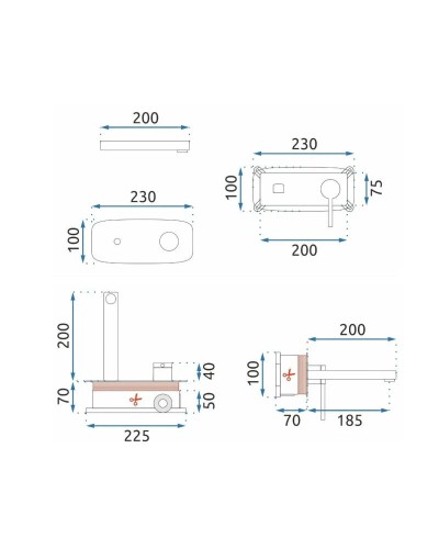 Смеситель для раковины без донного клапана Rea Oval REA-B5124