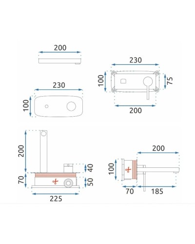 Смеситель для раковины без донного клапана Rea Oval REA-B8860