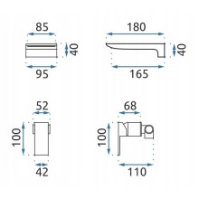 Смеситель для раковины без донного клапана Rea Mason REA-B5150