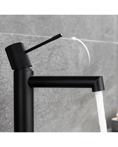 Смеситель для раковины без донного клапана Vincea Desire VBF-1D1MB