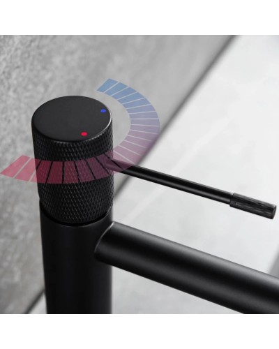 Смеситель для раковины без донного клапана Vincea Desire VBF-1D1MB