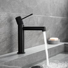 Смеситель для раковины без донного клапана Vincea Desire VBF-1D1MB