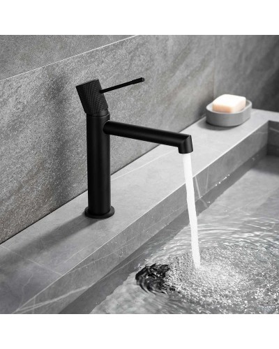 Смеситель для раковины без донного клапана Vincea Desire VBF-1D1MB