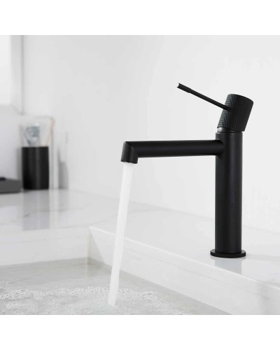 Смеситель для раковины без донного клапана Vincea Desire VBF-1D1MB