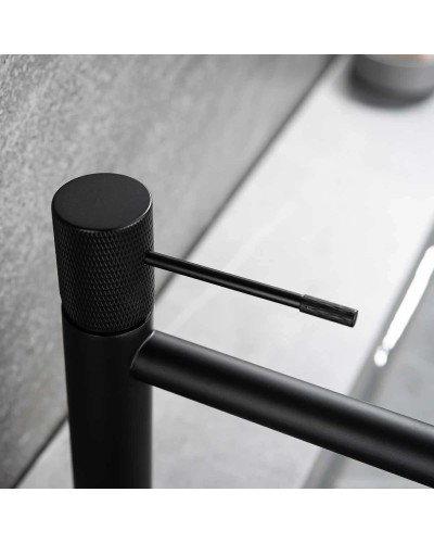 Смеситель для раковины без донного клапана Vincea Desire VBF-1D1MB