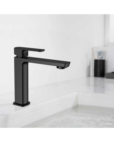 Смеситель для раковины без донного клапана Vincea Next VBF-1N1MB