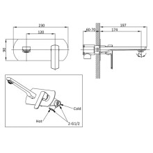 Смеситель для раковины без донного клапана Vincea Next VBFW-1N1MB