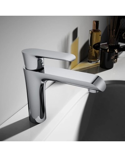 Смеситель для раковины без донного клапана Vincea Esse VBF-1E1CH