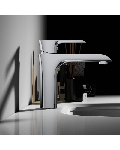 Смеситель для раковины без донного клапана Vincea Esse VBF-1E1CH