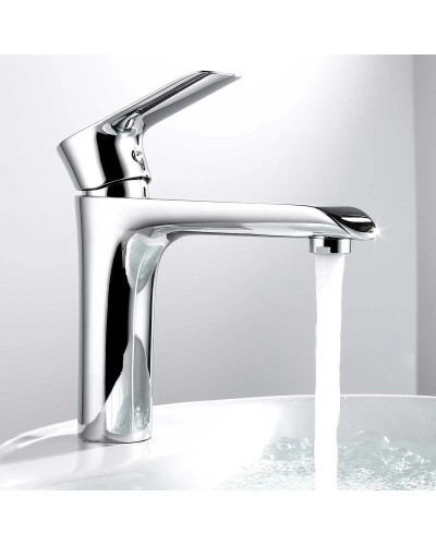 Смеситель для раковины без донного клапана Vincea Esse VBF-1E1CH