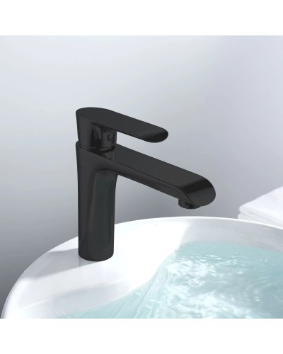 Смеситель для раковины без донного клапана Vincea Esse VBF-1E1MB