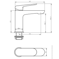 Смеситель для раковины Savol SK-H6201
