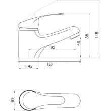 Смеситель для раковины Savol S-T1001