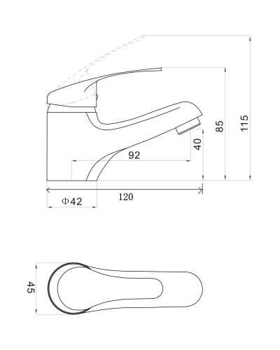 Смеситель для раковины Savol S-T1001
