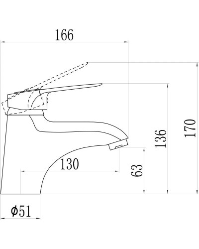Смеситель для раковины Savol S-T1004