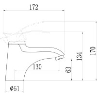 Смеситель для раковины Savol S-T1006