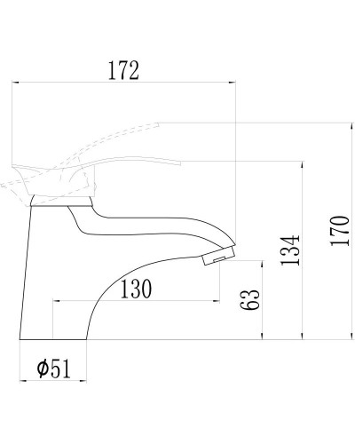 Смеситель для раковины Savol S-T1006
