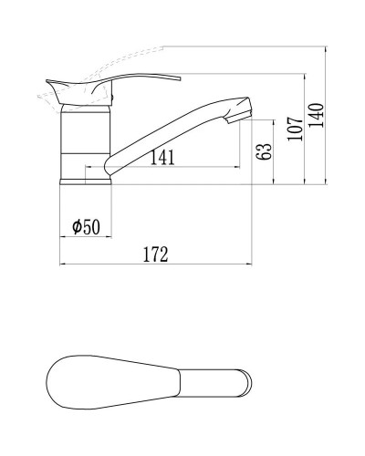 Смеситель для раковины Savol S-T4506-1