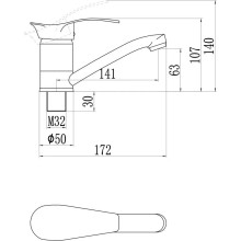 Смеситель для раковины Savol S-T4506