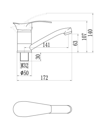 Смеситель для раковины Savol S-T4506