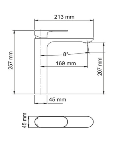 Смеситель для раковины WasserKRAFT Dinkel 5803H Хром