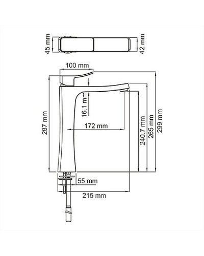 Смеситель для раковины WasserKRAFT Aller 1063H Хром