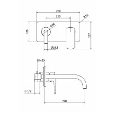Смеситель для раковины Cezares Florian FLORIAN-BLS2-01-W0 Хром