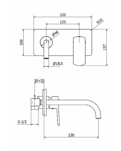 Смеситель для раковины Cezares Florian FLORIAN-BLS2-01-W0 Хром